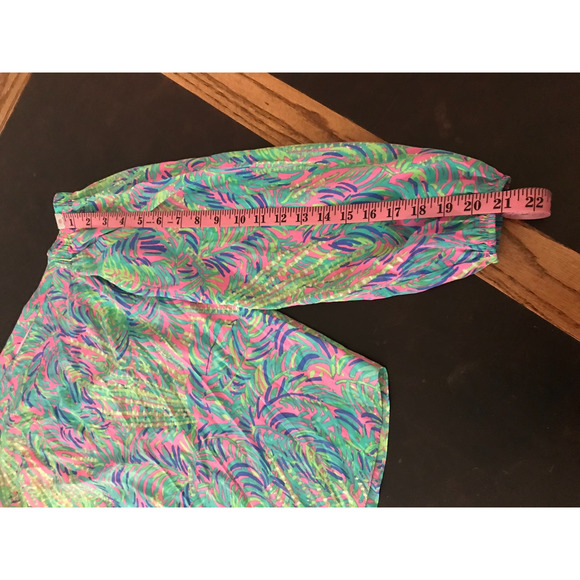 Lilly Pulitzer Adira Pink Sunset Coco Breeze Silk Off-Shoulder Top - Size Small - Picture 5 of 10